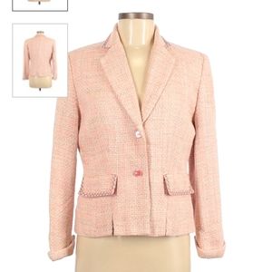 Pendleton Pink & Green 100% Silk Blazer